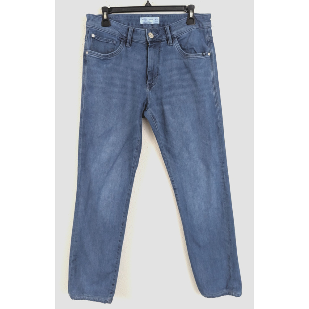 Tom Tailor sz 32/29 1/2" Marvin Straight denim Jeans stretchy pockets men 4418